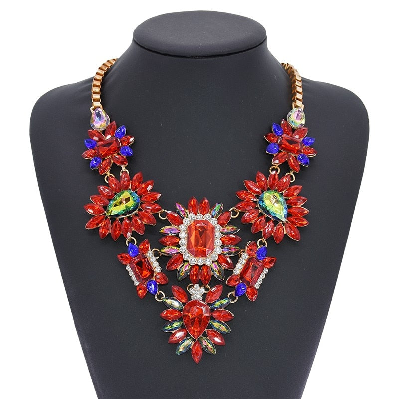 Red Ethnic Maxi Necklace