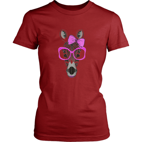 Zebra Women's Unisex T-Shirt - Red | Shop Sassy Chick