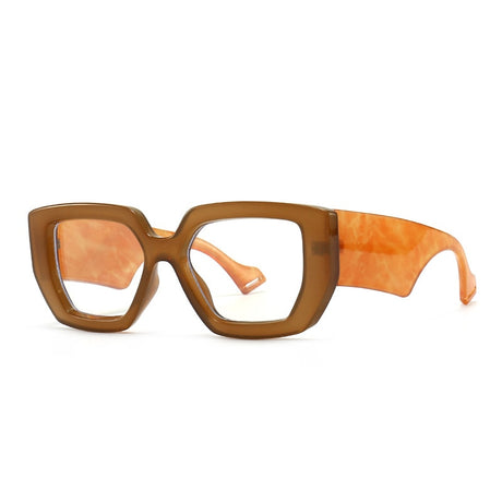 Colorful Square Polygon Frame Glasses