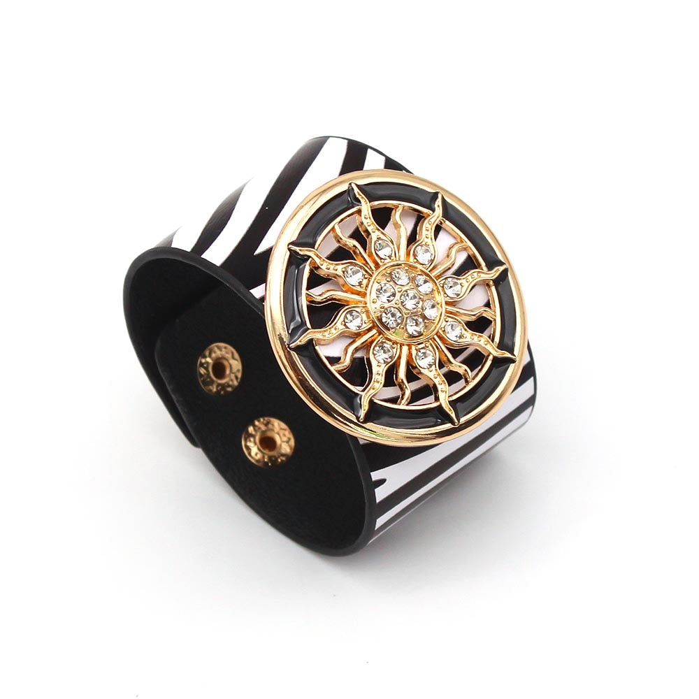 V Shaped Leather Cuff Bracelet