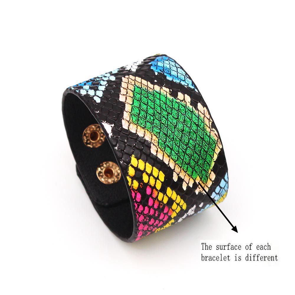 V Shaped Leather Cuff Bracelet
