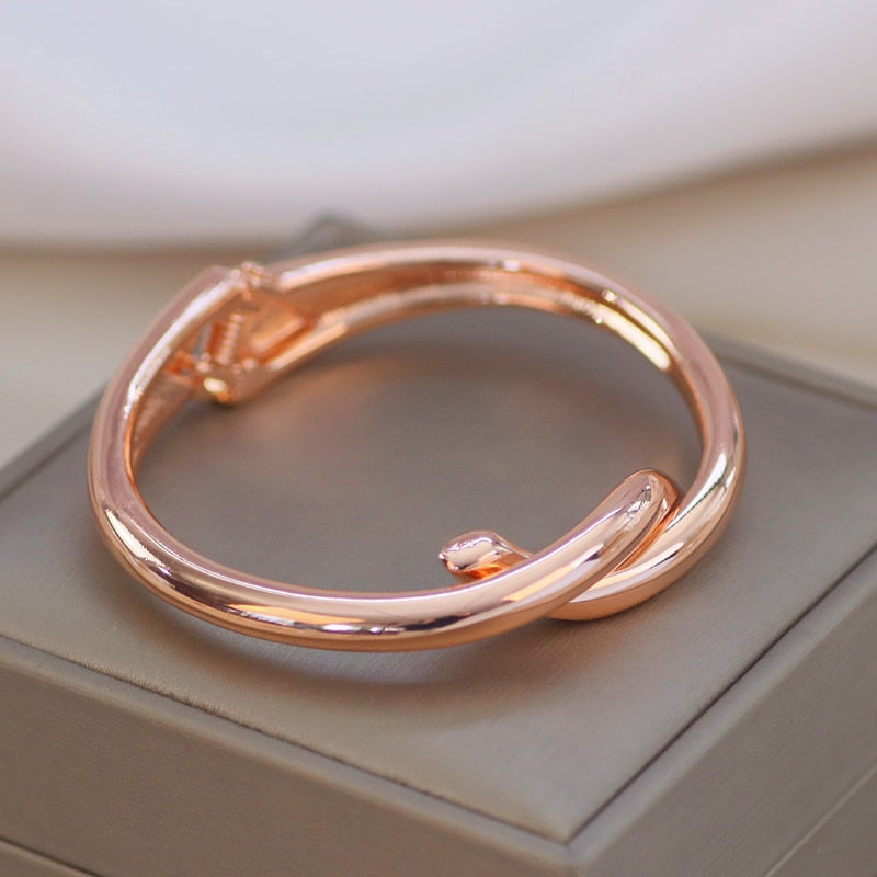 Metal Geometric Open Bracelet