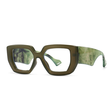 Colorful Square Polygon Frame Glasses