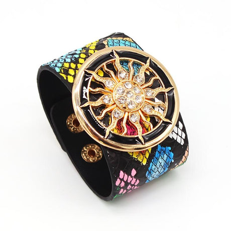 V Shaped Leather Cuff Bracelet