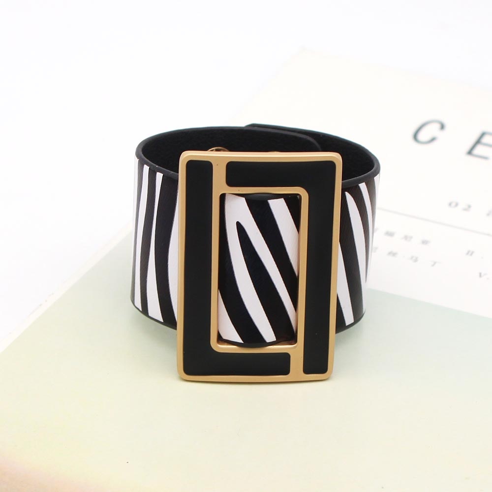 Geometric Wrap Leather Bracelet
