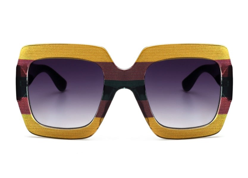 Three Colors Square Sunglasses