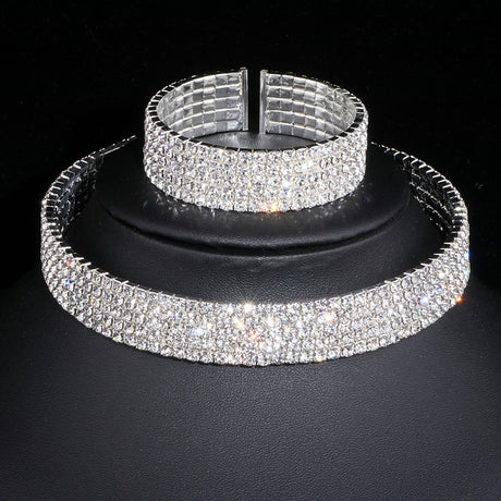 Classic Elegant Tassel Crystal Jewelry Set
