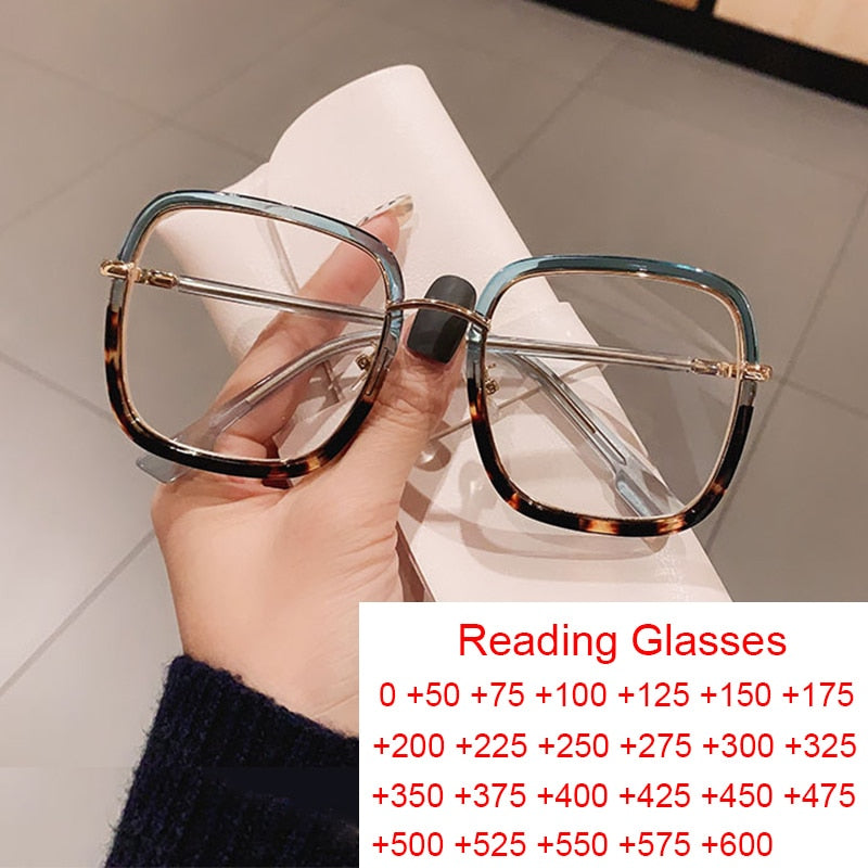 Elegant Clear Oversized Square Eyeglasses
