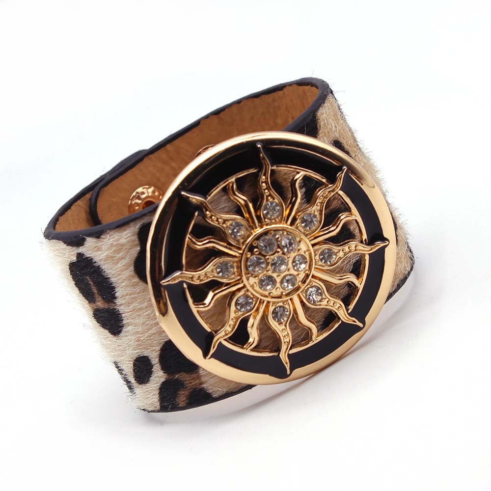 V Shaped Leather Cuff Bracelet