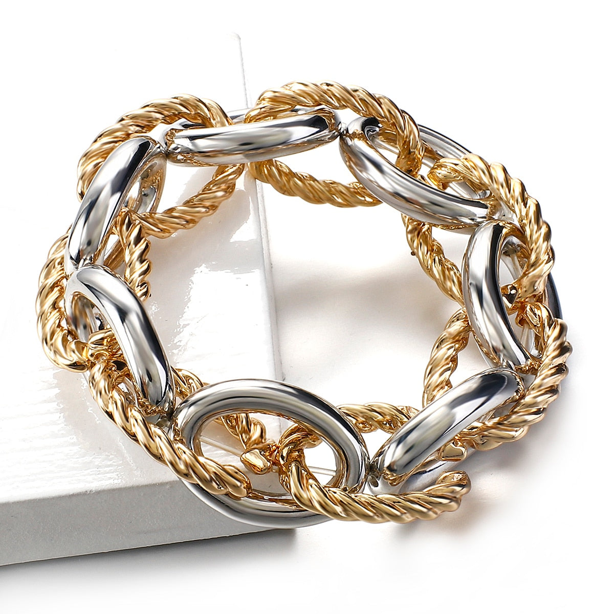 Thick Twist Chain Bracelet