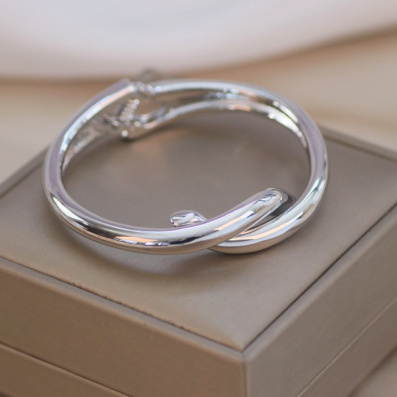 Metal Geometric Open Bracelet