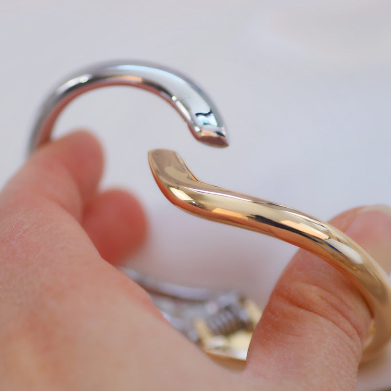 Metal Geometric Open Bracelet