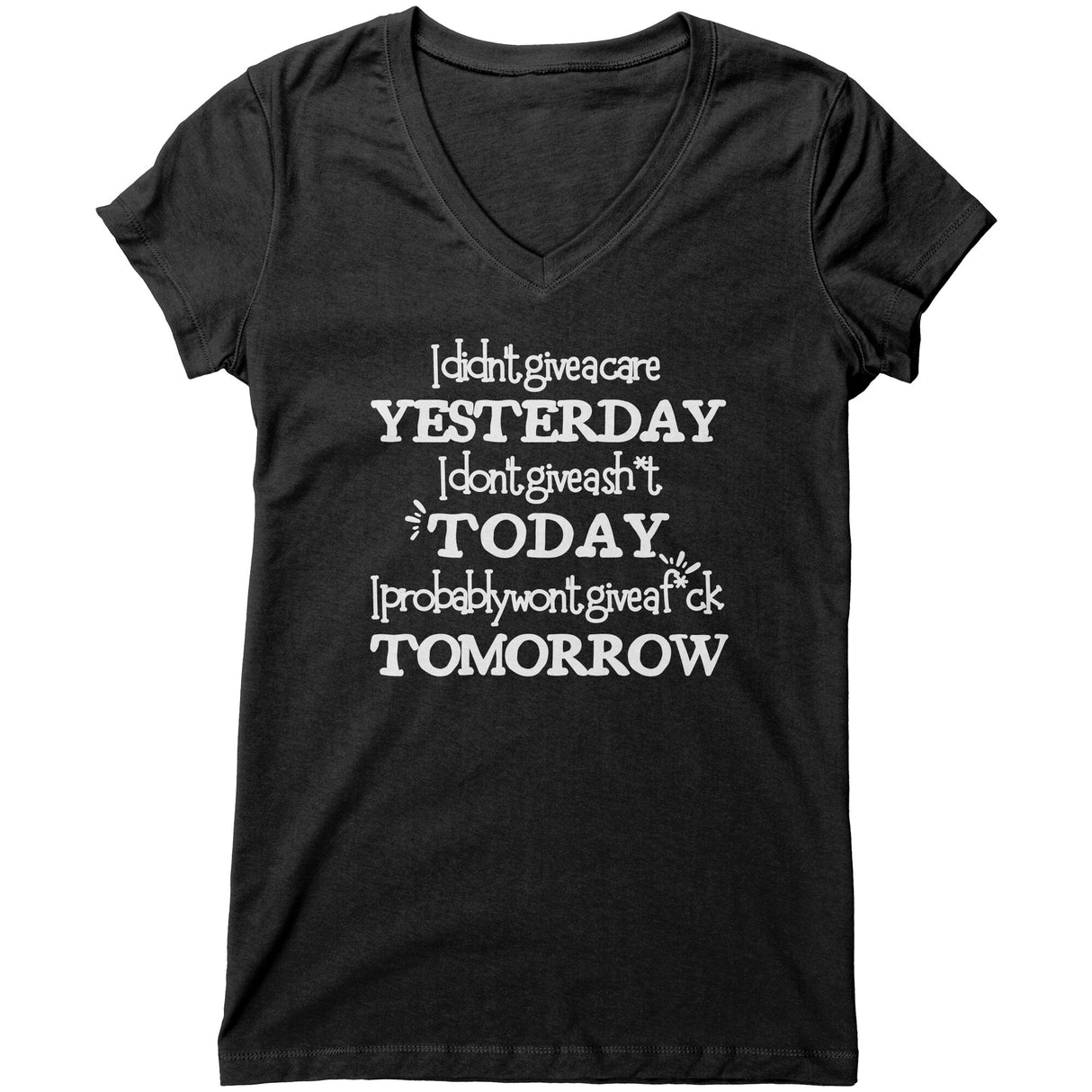 "I Didn't Give a Care 2" V-neck Shirt