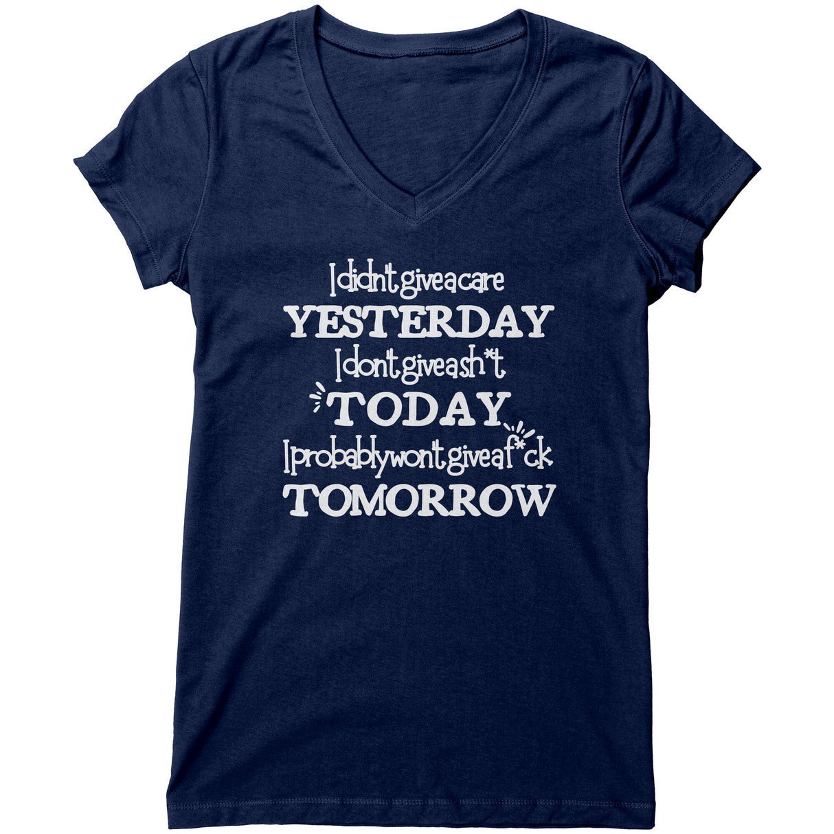 "I Didn't Give a Care 2" V-neck Shirt