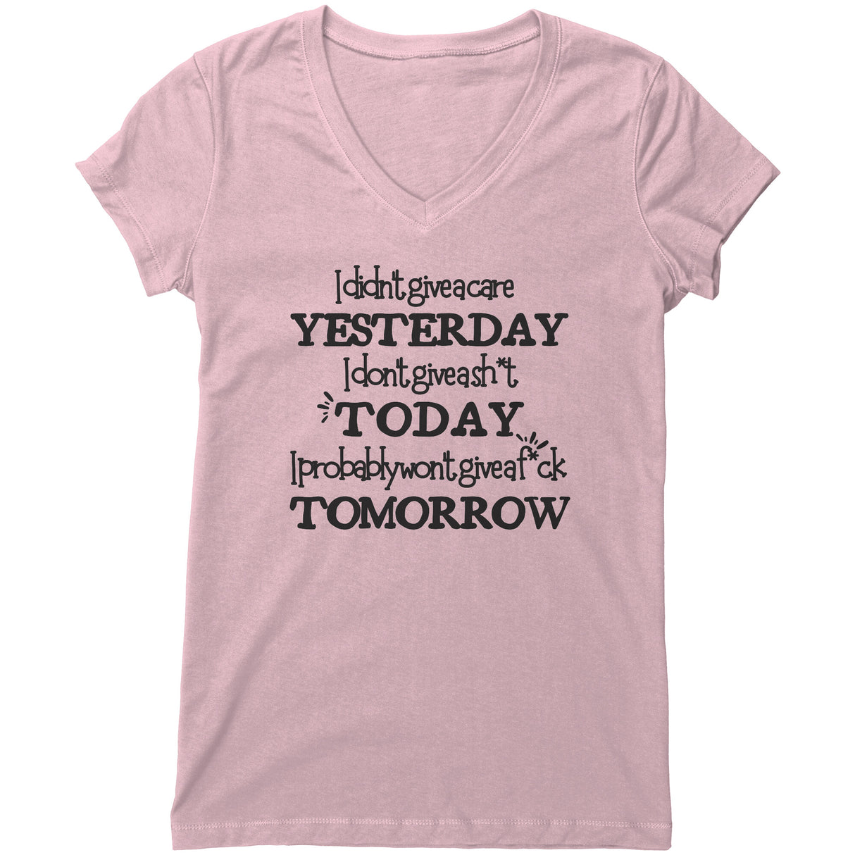 "I Didn't Give a Care" V-neck Shirt