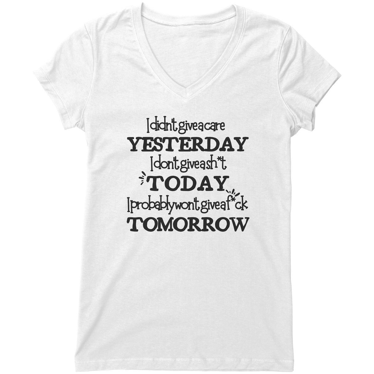 "I Didn't Give a Care" V-neck Shirt