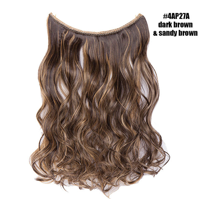 Sandy Brown Invisible Wire No Clips In Hair Extension