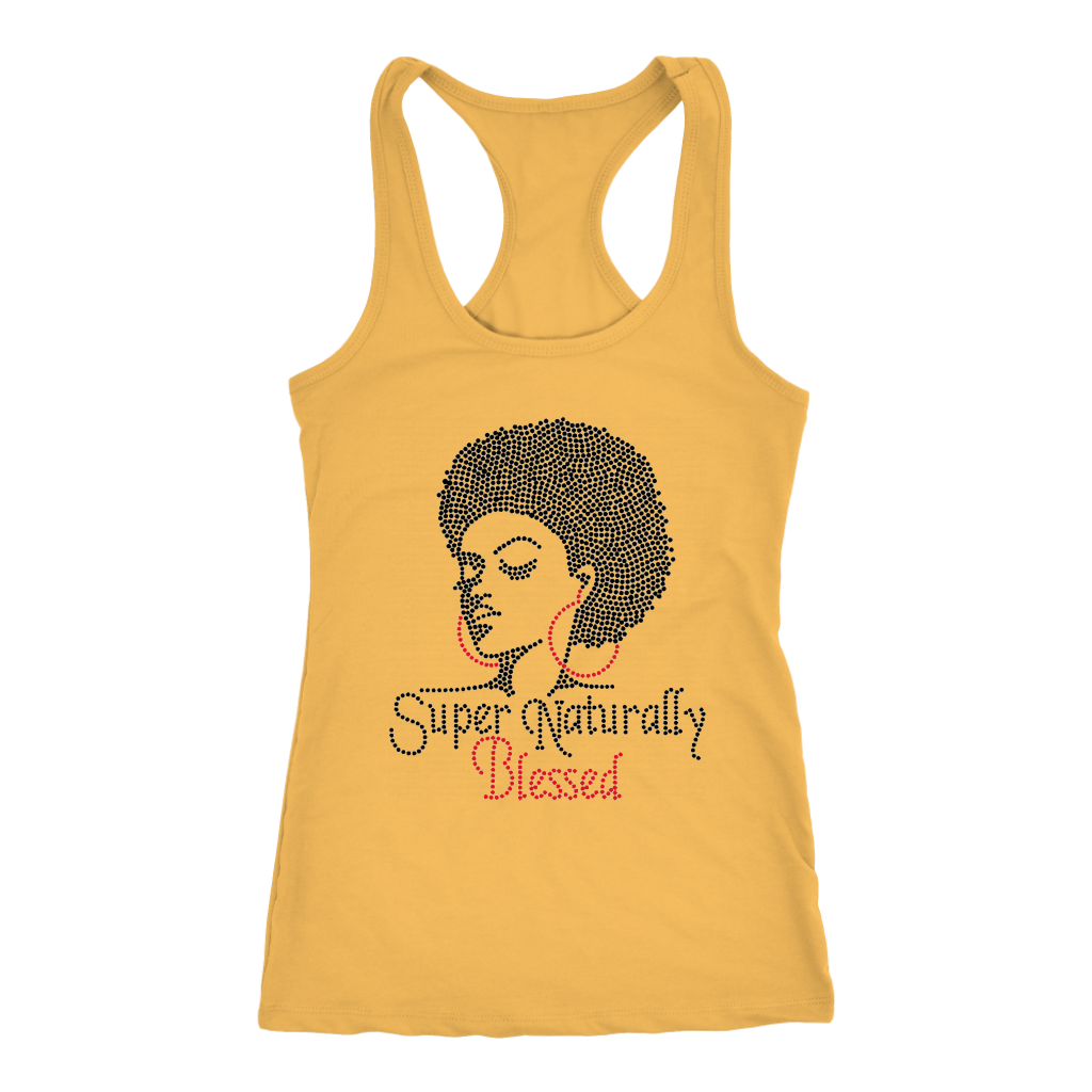 Super Natural Racerback Tank Top -Yellow | Shop Sassy Chick
