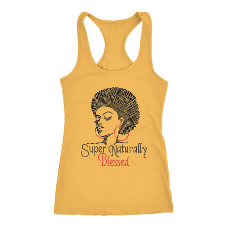 Super Natural Racerback Tank Top -Yellow | Shop Sassy Chick