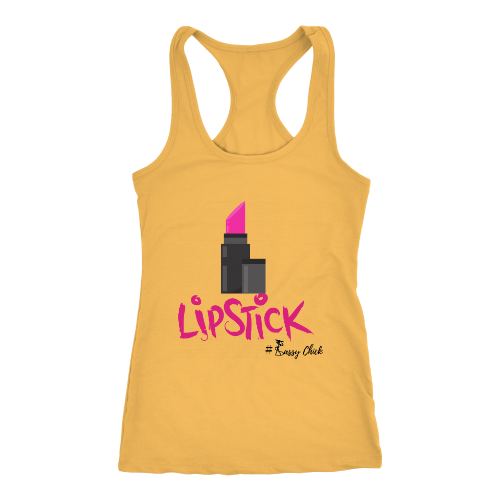 Lipstick Racerback Tank Top - Yellow | Shop Sassy Chick