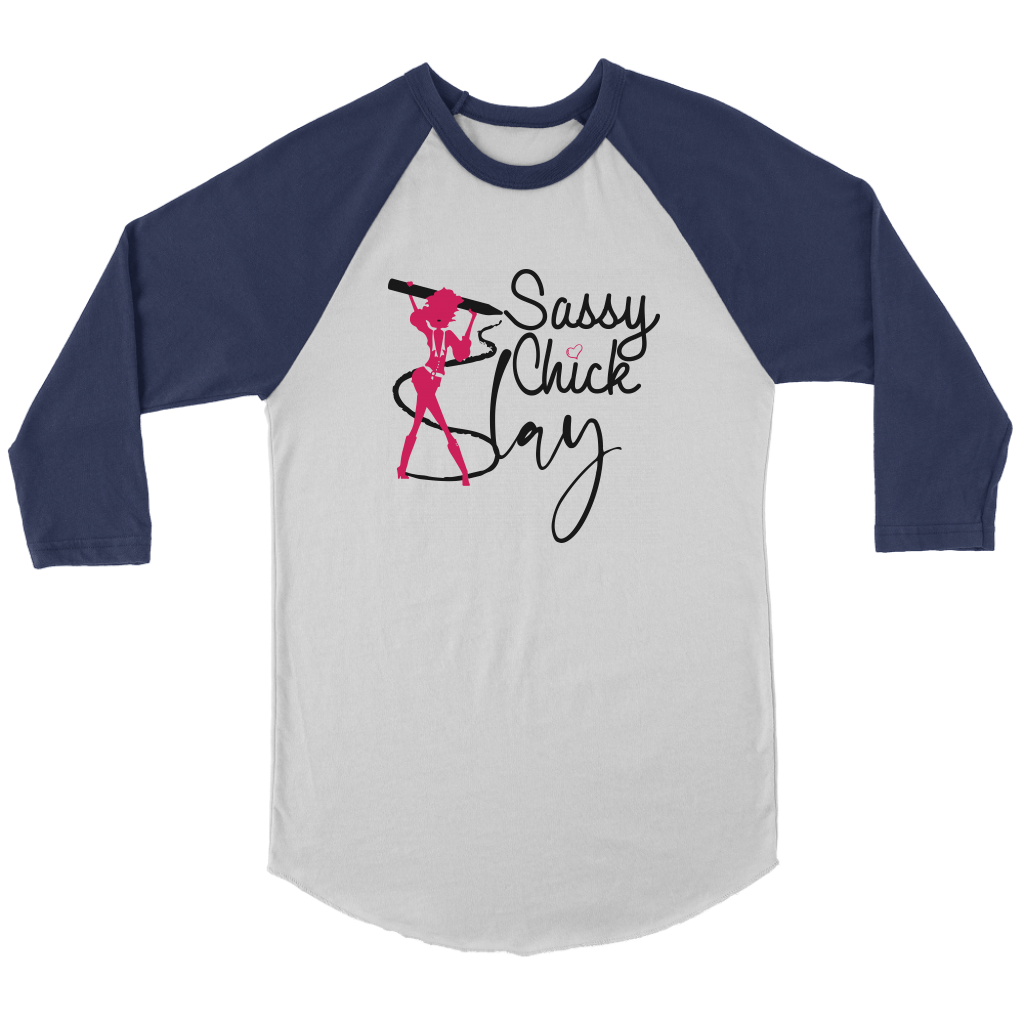 Sassy Slay Women's Long Sleeve - Navy | Shop Sassy Chick