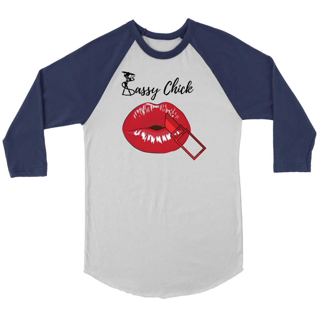 Lipstick Women's Long Sleeve - Navy | Shop Sassy Chick