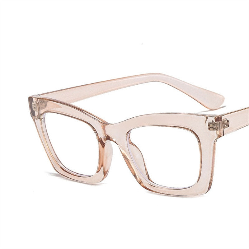 Transparent Beige Frame Vision Care Eyeglasses