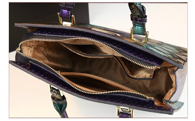 Compartment of Luxury Leather Handbag