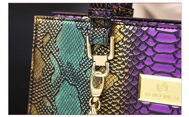 Purple Luxury Leather Handbag