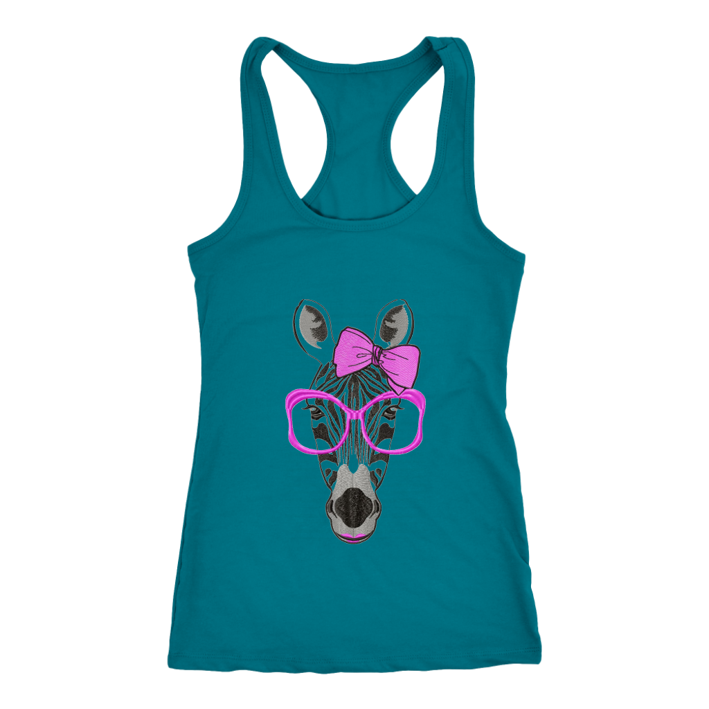 Zebra Racerback Tank Top- Indigo | Shop Sassy Chick