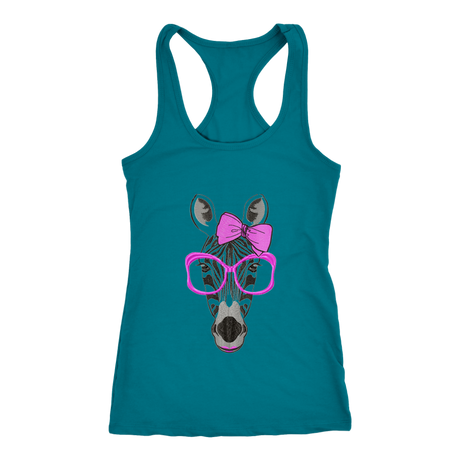 Zebra Racerback Tank Top- Indigo | Shop Sassy Chick