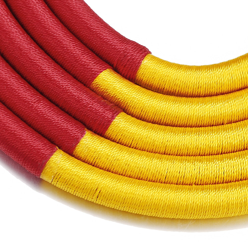 Closed up view of Multi-layer Woven Jewelry Set