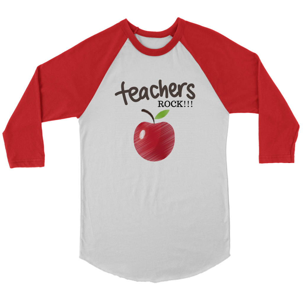 Teachers Rock Women's Long Sleeve -Red - B| Shop Sassy Chick