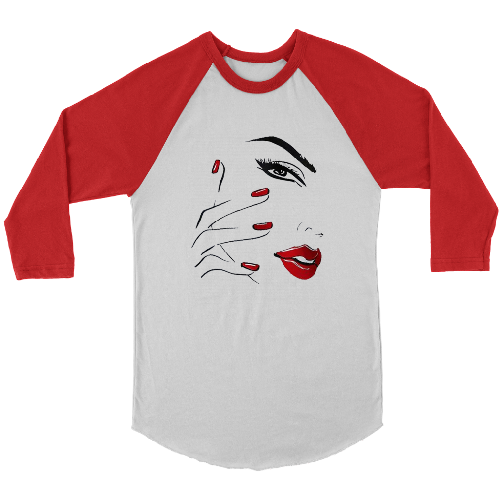 Red Nail Lips Long Sleeves - Shop Sassy Chick