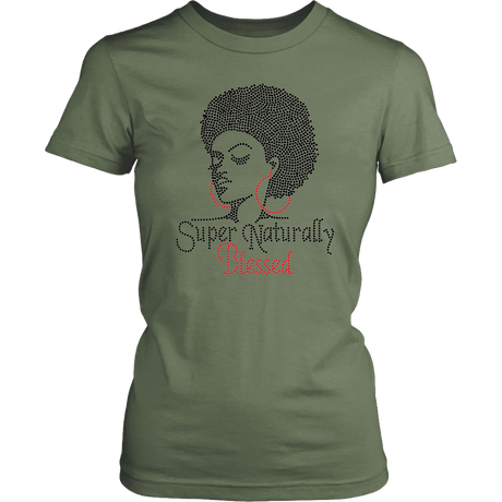 Super Naturally Blessed Women's Unisex T-Shirt - Fatigue | Shop Sassy Chick