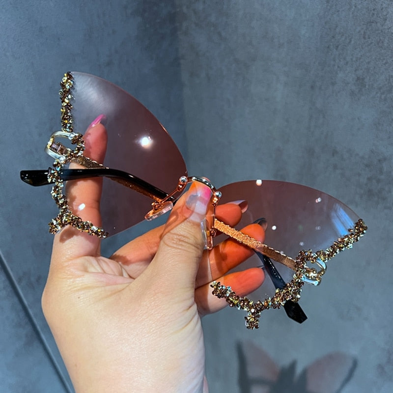 Oversized Diamond Butterfly Sunglasses