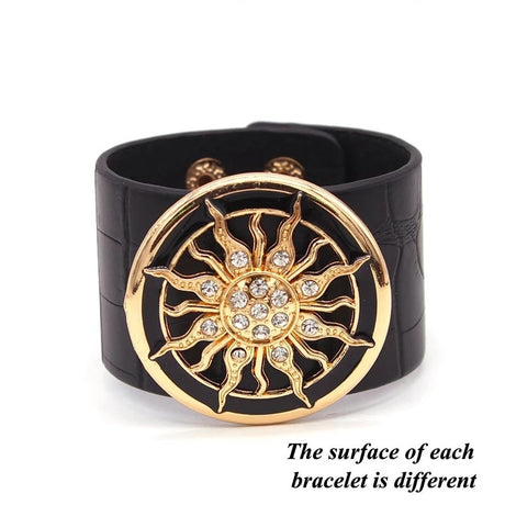 V Shaped Leather Cuff Bracelet