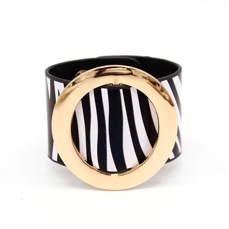 Geometric Wrap Circle Leather Bracelet