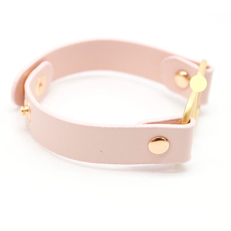 V Shaped Leather Cuff Bracelet