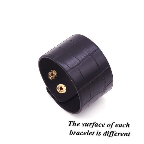 V Shaped Leather Cuff Bracelet