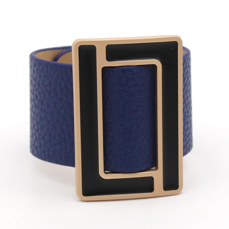 Geometric Wrap Leather Bracelet