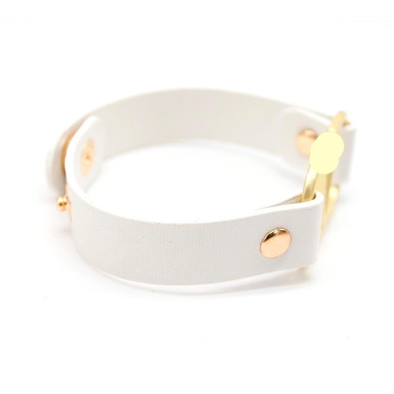 V Shaped Leather Cuff Bracelet