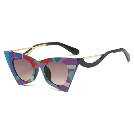 Stripe Cat Eye Sunglasses