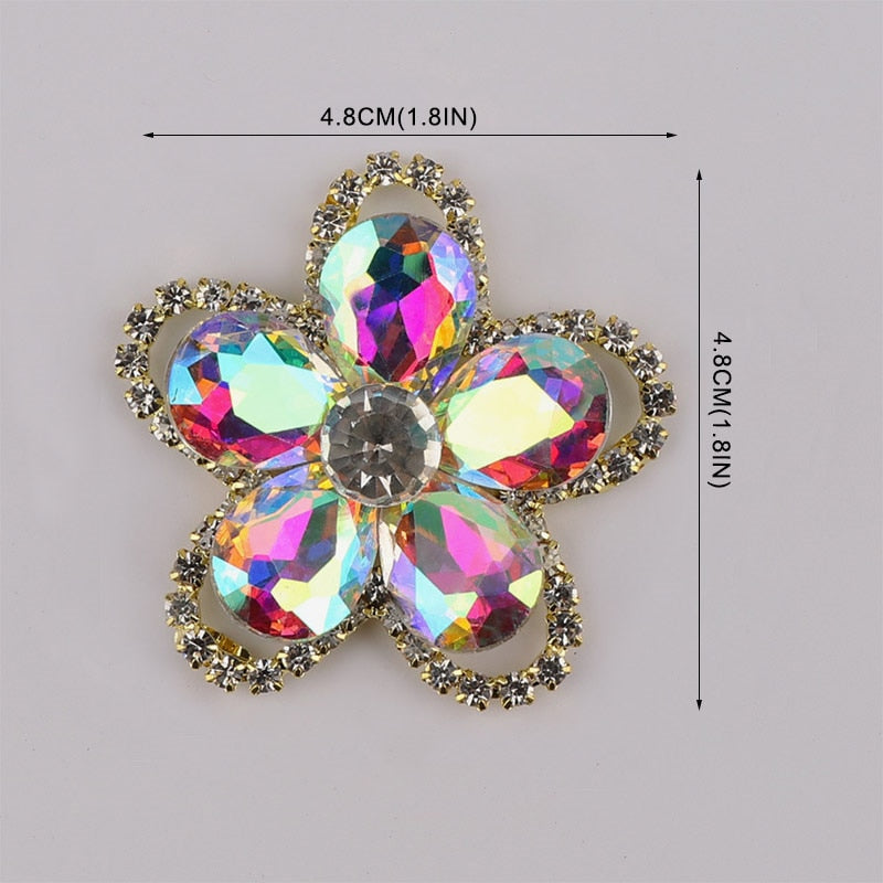 Sparkling Glass Sewn Rhinestone Crystal Patch