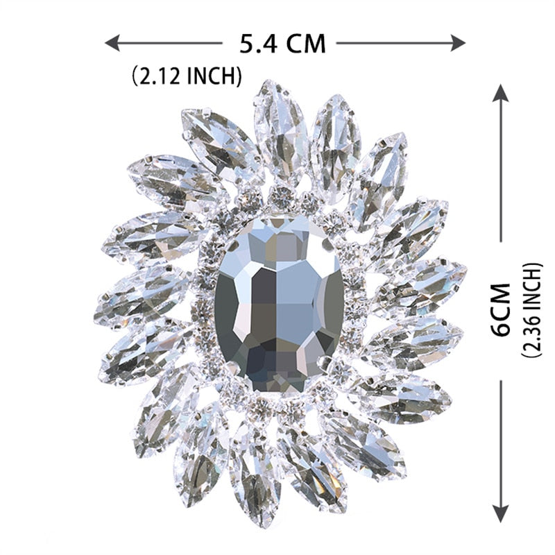 Sparkling Glass Sewn Rhinestone Crystal Patch