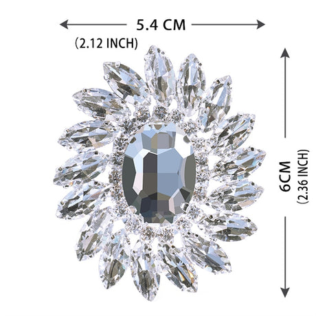 Sparkling Glass Sewn Rhinestone Crystal Patch