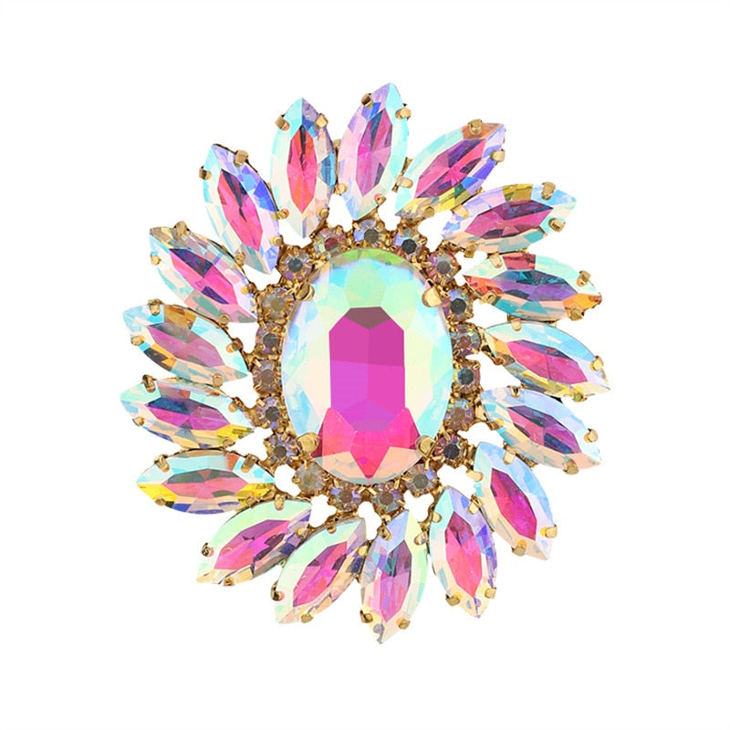 Sparkling Glass Sewn Rhinestone Crystal Patch