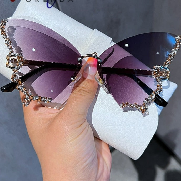 Oversized Diamond Butterfly Sunglasses