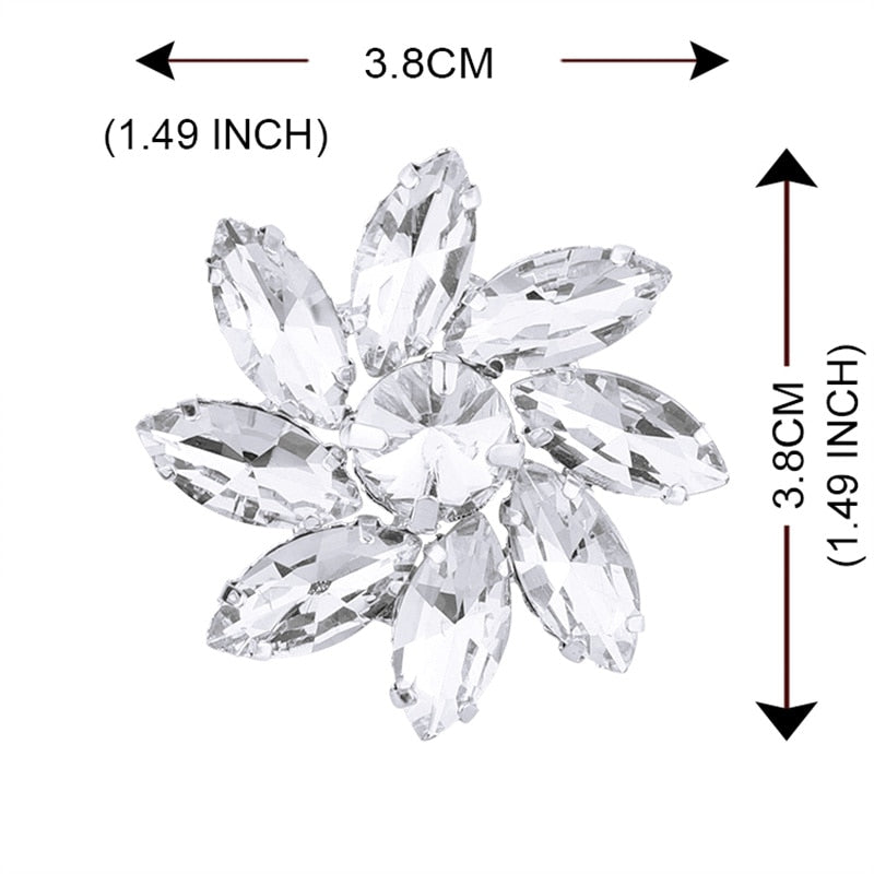 Sparkling Glass Sewn Rhinestone Crystal Patch