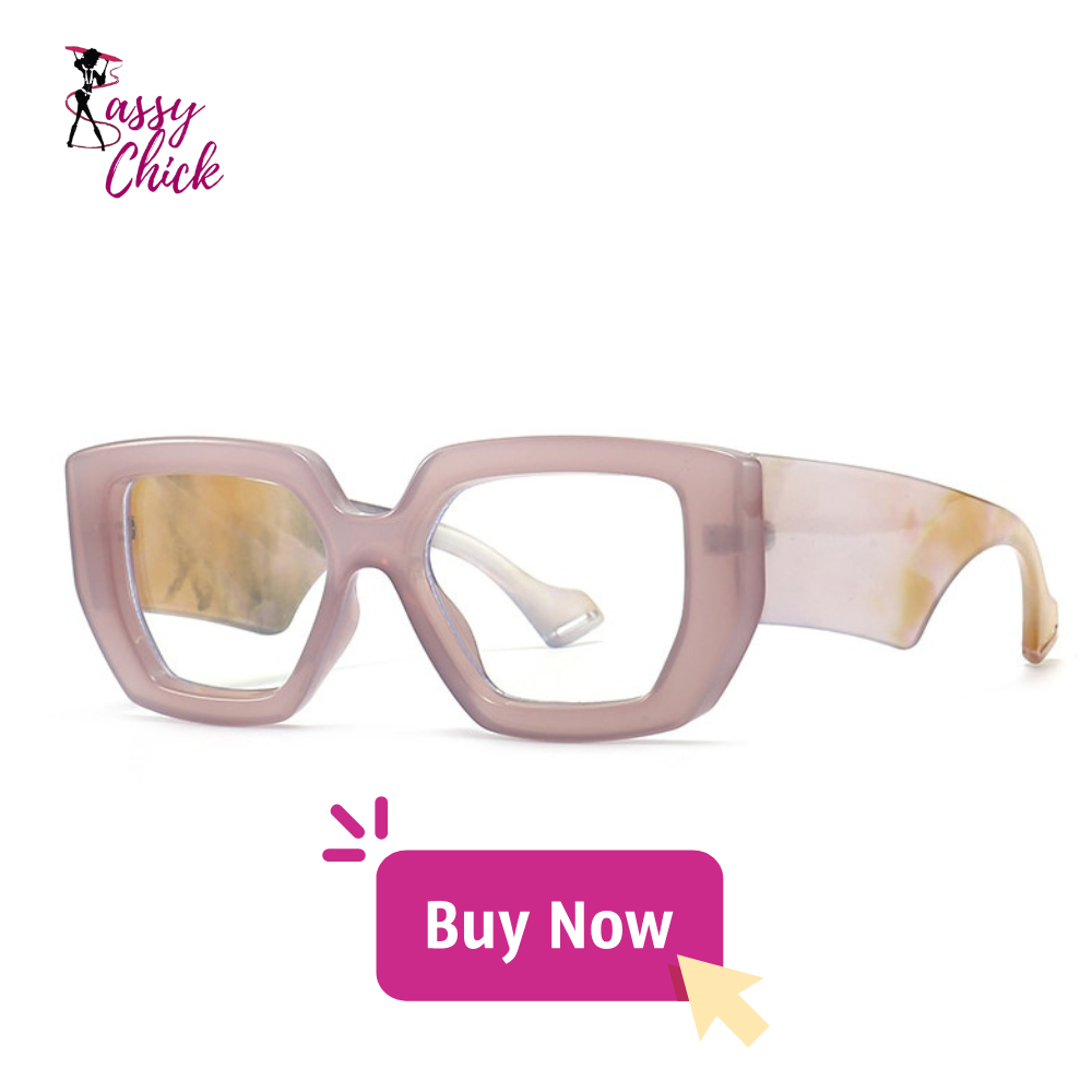 Colorful Square Polygon Frame Glasses